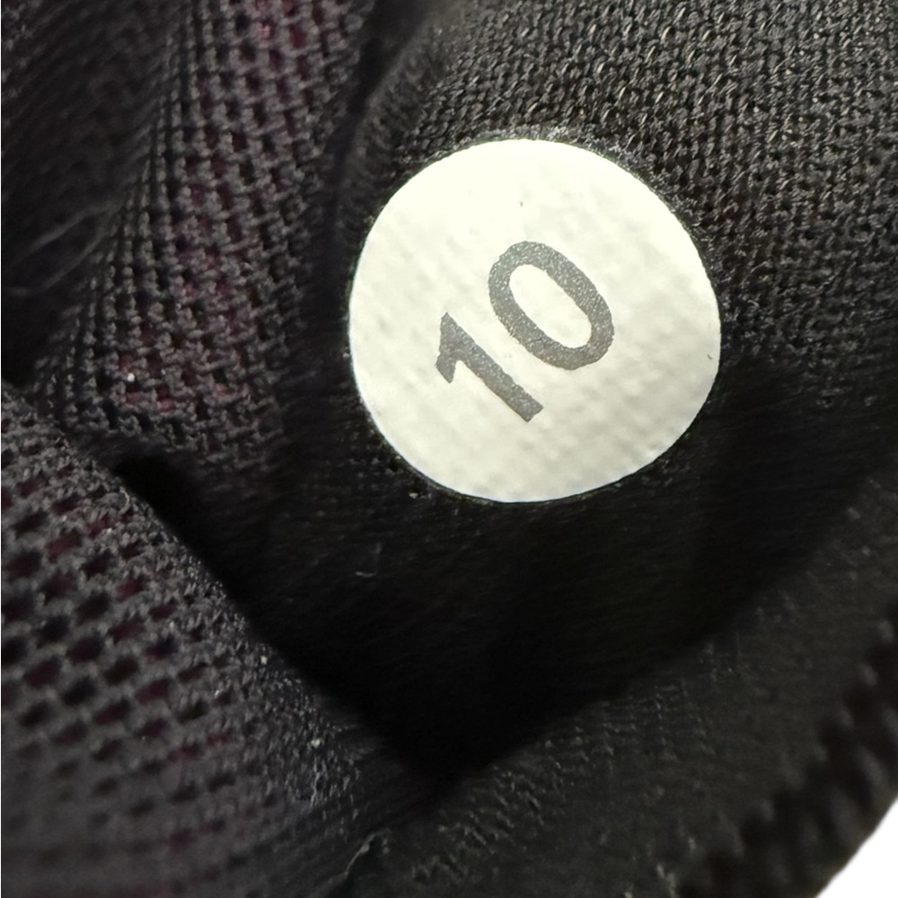 lululemon athletica Purple Patterned Thin-Strap Sports Bra with Black Trim - Picture 5 of 5